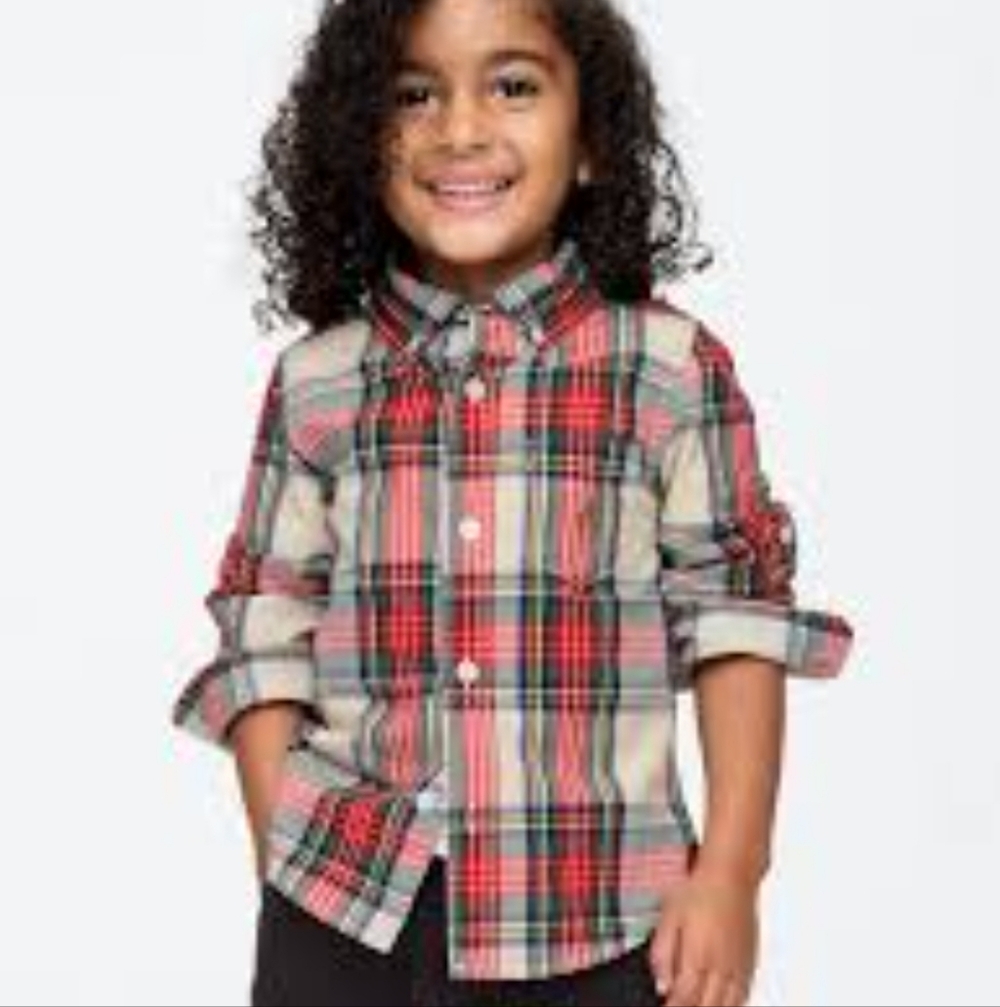 Baby Gap Organic Cotton Poplin Shirt Size 4 NWT 🧸